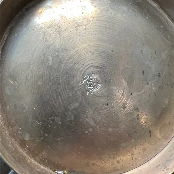 Vintage Boho Art Deco Style Gold Brass Metal Scalloped Edge Lotus Bowl - Picture 7 of 7